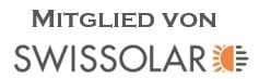 Logo der Mitgliedschaft bei Swissolar, dem Fachverband für Solarenergie in der Schweiz.